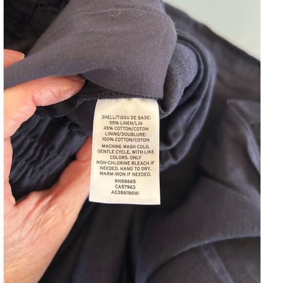 1901 womens navy jumpsuit size XL linen blend sleeveless - Picture 8 of 12